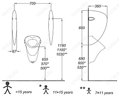 Vidima Перегородка для писсуара "Сева Микс" W390401 – фотография-2